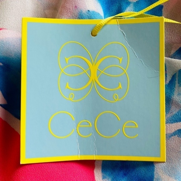 CeCe New Size 2 Jordyn Dress Bright Pink Sleeveless Open Back Floral A Line - Picture 13 of 14